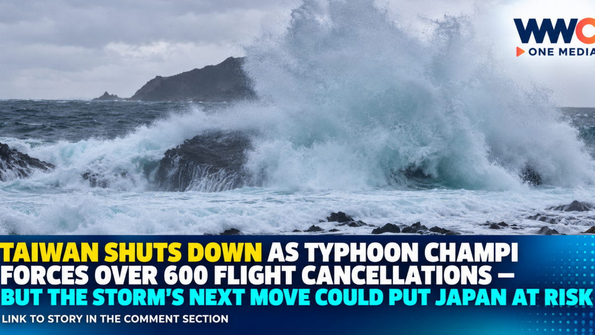 Taiwan Shuts Down as Typhoon Champi Forces Over 600 Flight Cancellations — But the Storm’s Next Move Could Put Japan at Risk