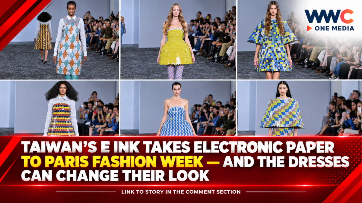Taiwan’s E Ink Takes Electronic Paper to Paris Fashion Week — And the Dresses Can Change Their Look