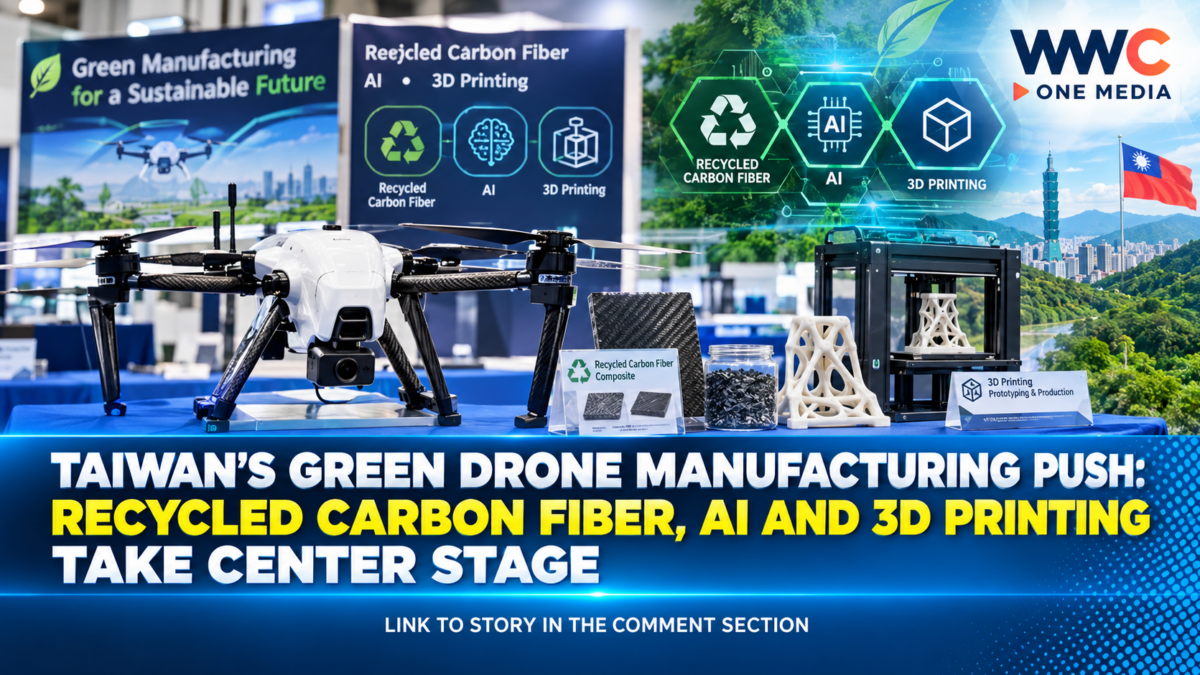 Taiwan’s Green Drone Manufacturing Push: Recycled Carbon Fiber, AI and 3D Printing Take Center Stage