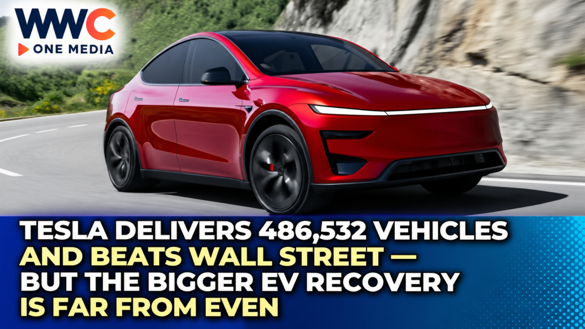 Tesla Delivers 486,532 Vehicles and Beats Wall Street — But the Bigger EV Recovery Is Far From Even