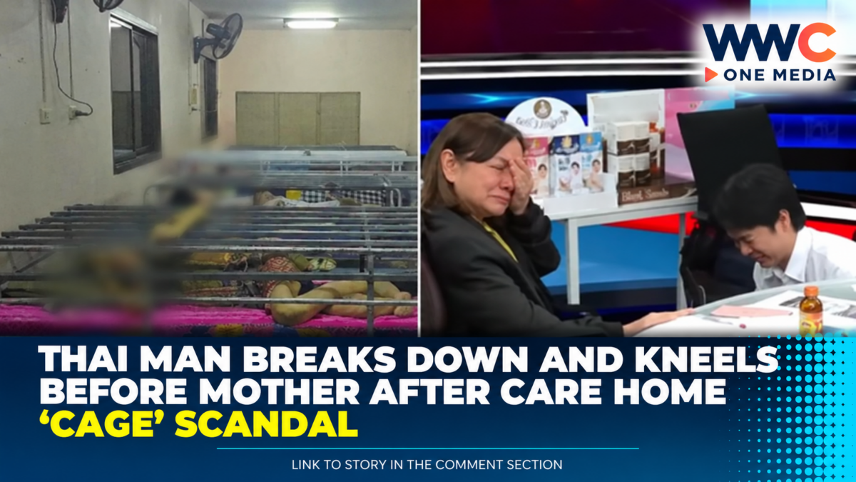 Thai Man Breaks Down and Kneels Before Mother After Care Home ‘Cage’ Scandal