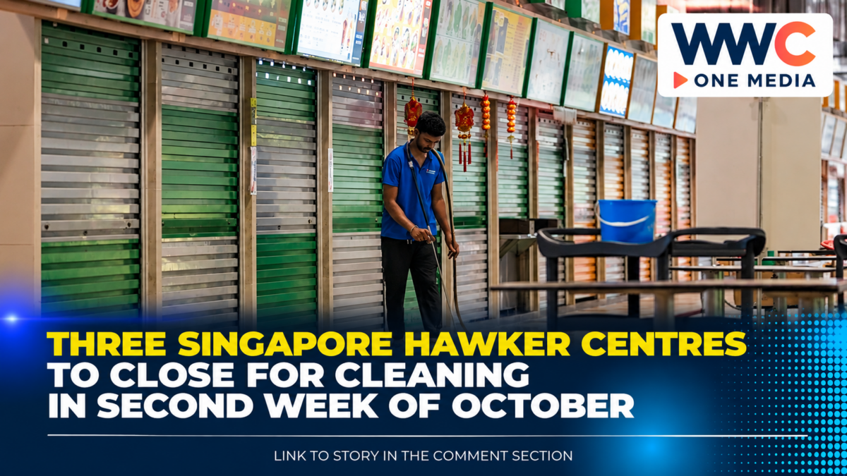 Three Singapore Hawker Centres to Close for Cleaning in Second Week of October