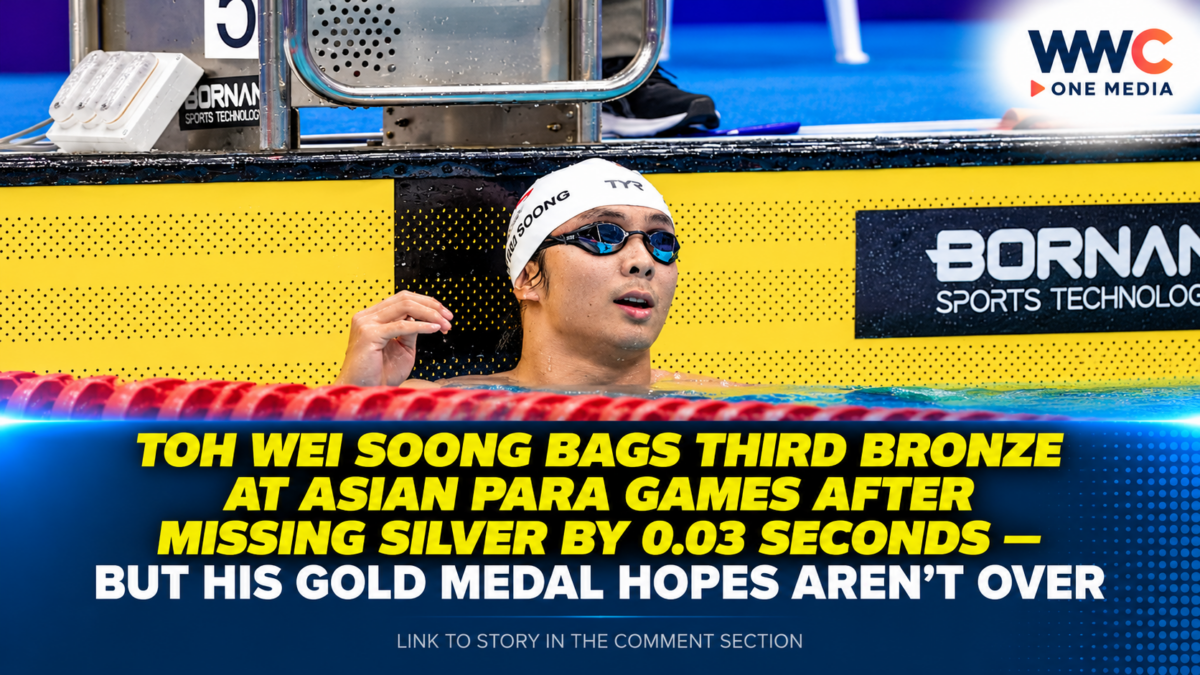 Toh Wei Soong Bags Third Bronze at Asian Para Games After Missing Silver by 0.03 Seconds — But His Gold Medal Hopes Aren’t Over