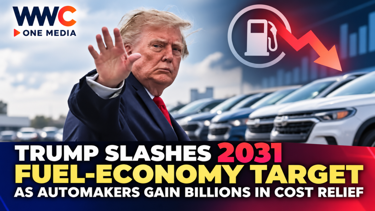 Trump Slashes 2031 Fuel-Economy Target as Automakers Gain Billions in Cost Relief