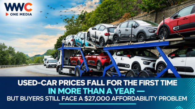 Used-Car Prices Fall for the First Time in More Than a Year — But Buyers Still Face a $27,000 Affordability Problem