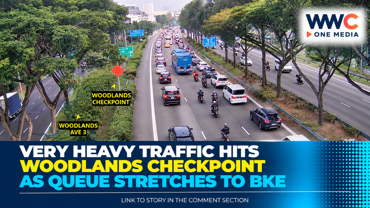 Very Heavy Traffic Hits Woodlands Checkpoint as Queue Stretches to BKE