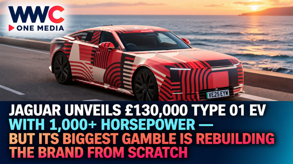 Jaguar Unveils £130,000 Type 01 EV With 1,000+ Horsepower — But Its Biggest Gamble Is Rebuilding the Brand From Scratch